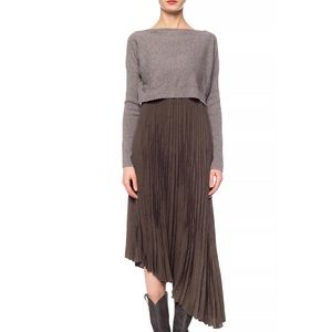 All saints Evetta cashmere blend 2-in1 dress